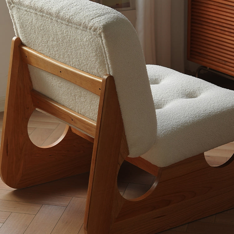 「高級チェリー材使用!フェザーとシープボアの極上チェア」 fyx-827