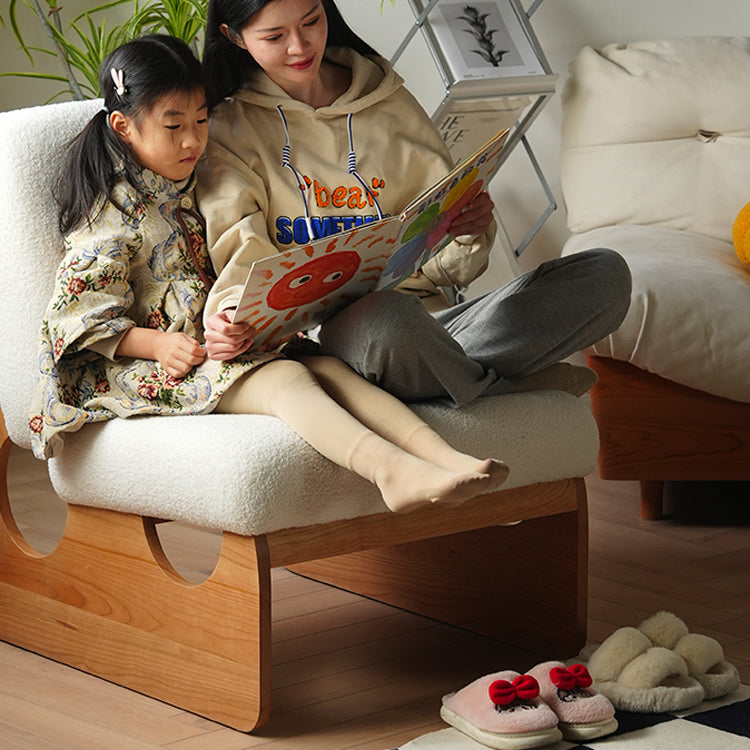 「高級チェリー材使用!フェザーとシープボアの極上チェア」 fyx-827