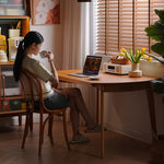 「高品質チェリー木×ステンレス製テーブル|洗練されたデザインの贅沢空間」 fyx-832