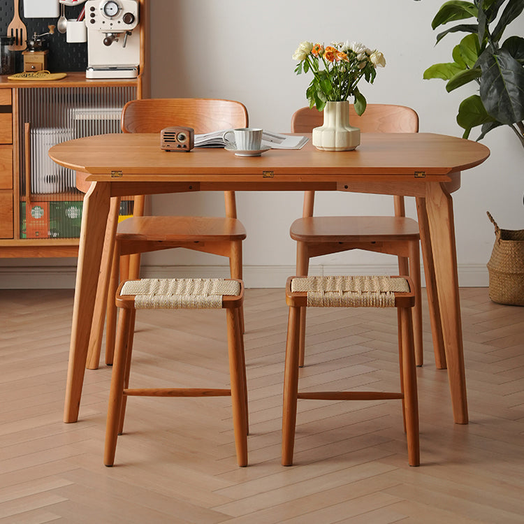 「高品質チェリー木×ステンレス製テーブル|洗練されたデザインの贅沢空間」 fyx-832