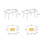 オーク&チェリー材のステンレス脚 テーブル | 高級木材を使用したスタイリッシュデザイン fyx-833