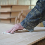 オーク&チェリー材のステンレス脚 テーブル | 高級木材を使用したスタイリッシュデザイン fyx-833