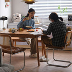 オーク&チェリー材のステンレス脚 テーブル | 高級木材を使用したスタイリッシュデザイン fyx-833