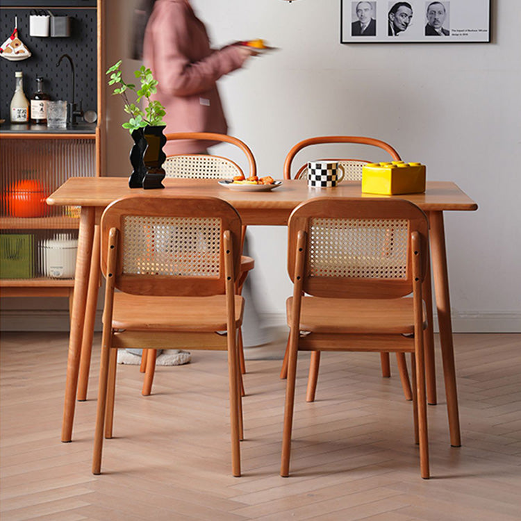 高級テーブル オーク&チェリー材使用 シンプルでエレガントなデザイン fyx-834