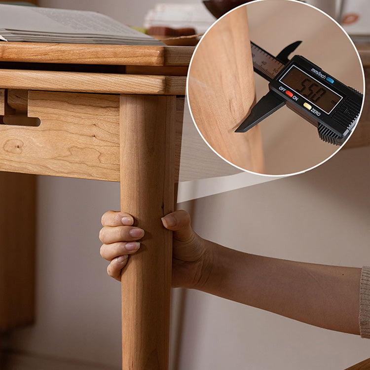 チェリー材&オーク多層板テーブル - 高級感漂うデザインテーブル fyx-837