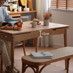 チェリー材&オーク多層板テーブル - 高級感漂うデザインテーブル fyx-837