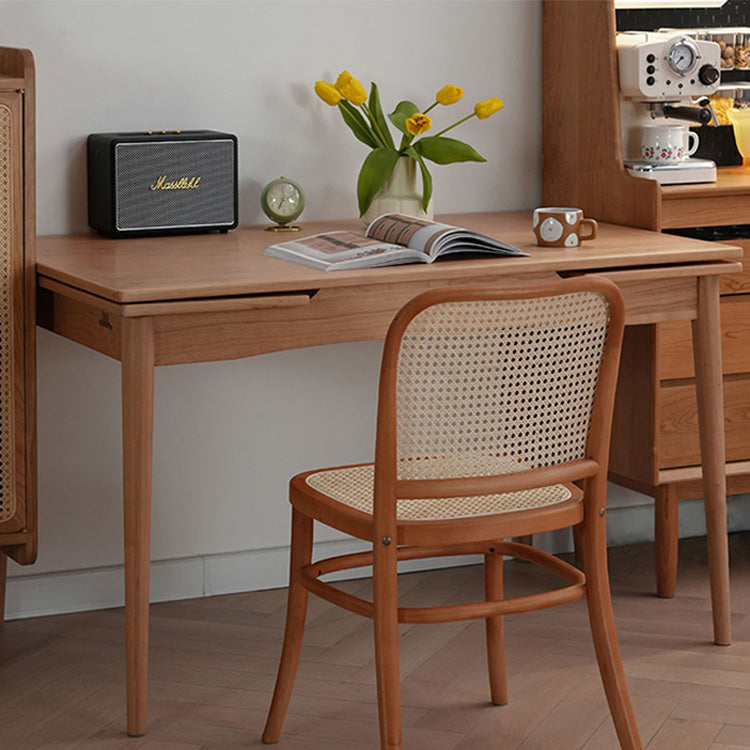 チェリー材&オーク多層板テーブル - 高級感漂うデザインテーブル fyx-837