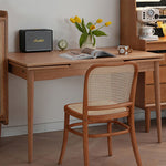 チェリー材&オーク多層板テーブル - 高級感漂うデザインテーブル fyx-837