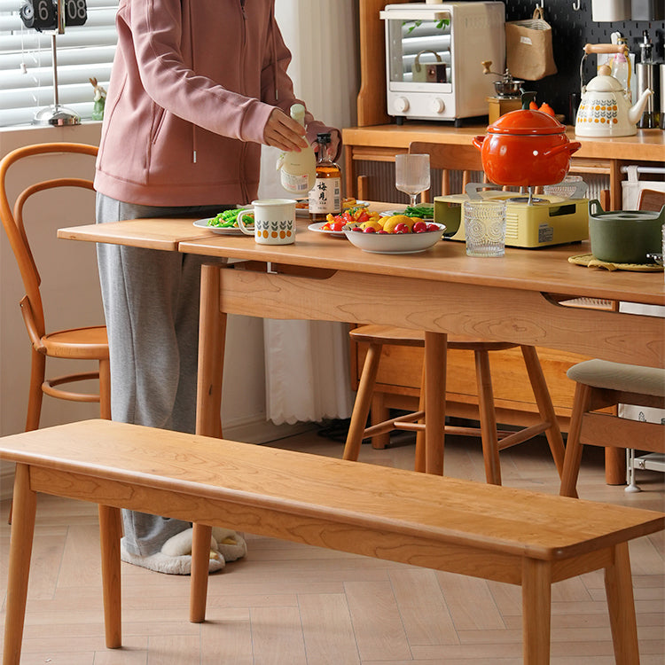 チェリー材&オーク多層板テーブル - 高級感漂うデザインテーブル fyx-837