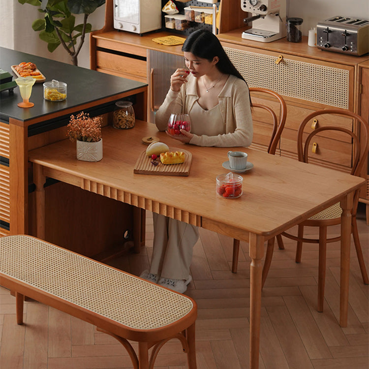 チェリー材×ケヤキ仕上げ!高級多層板テーブル - 耐久性抜群の逸品 fyx-839