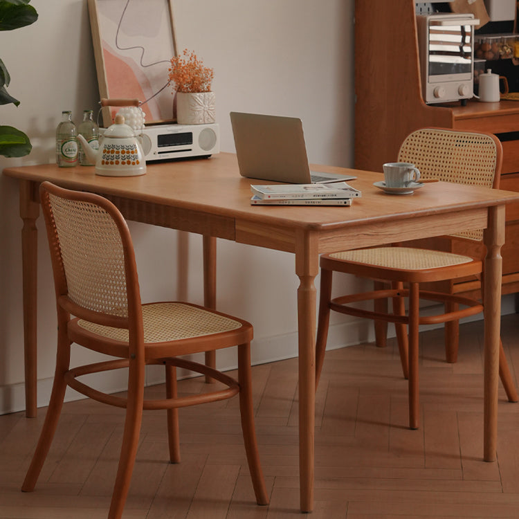 チェリー材×ケヤキ仕上げ!高級多層板テーブル - 耐久性抜群の逸品 fyx-839