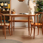 チェリー材 & オーク テーブル|優雅なデザインと耐久性 fyx-840