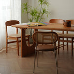 高品質チェリー材&ヤチダモ製テーブル|おしゃれなデザインと耐久性 fyx-841