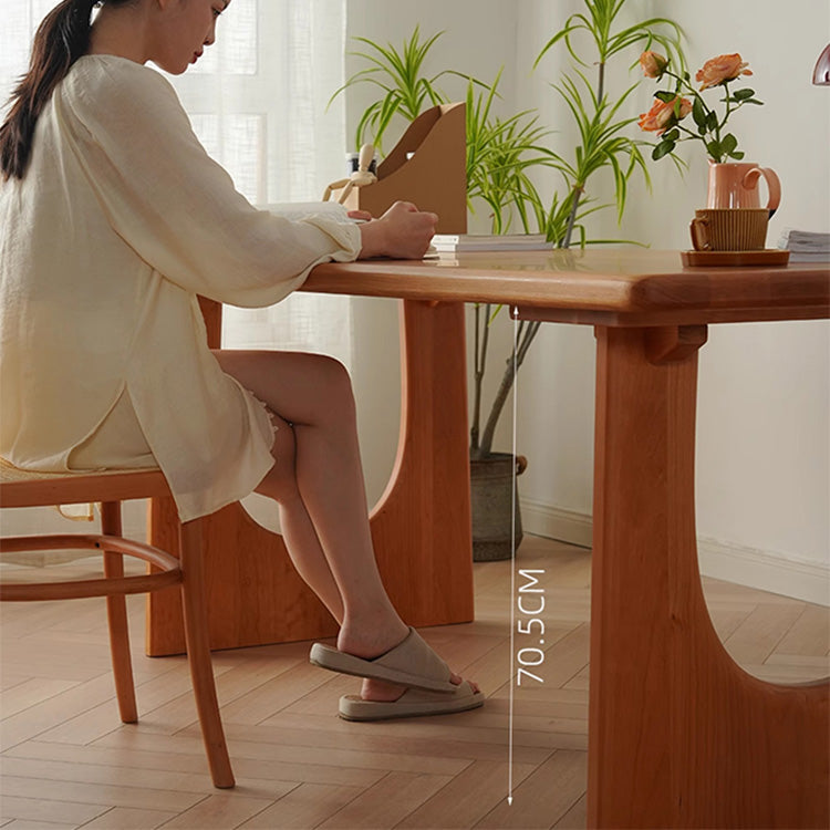 高品質チェリー材&ヤチダモ製テーブル|おしゃれなデザインと耐久性 fyx-841