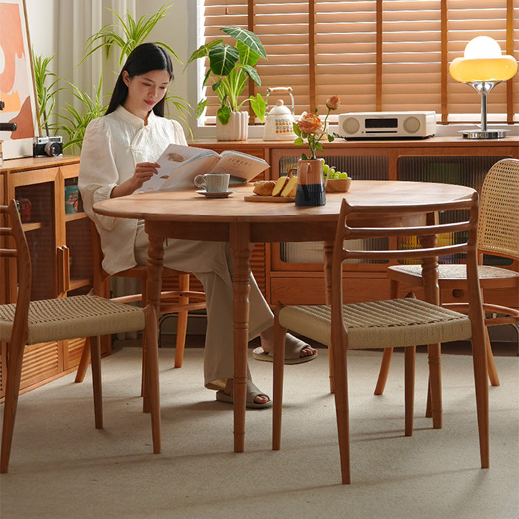 【高級デザイン】チェリー材 テーブル - 多層板&ステンレス製 fyx-843