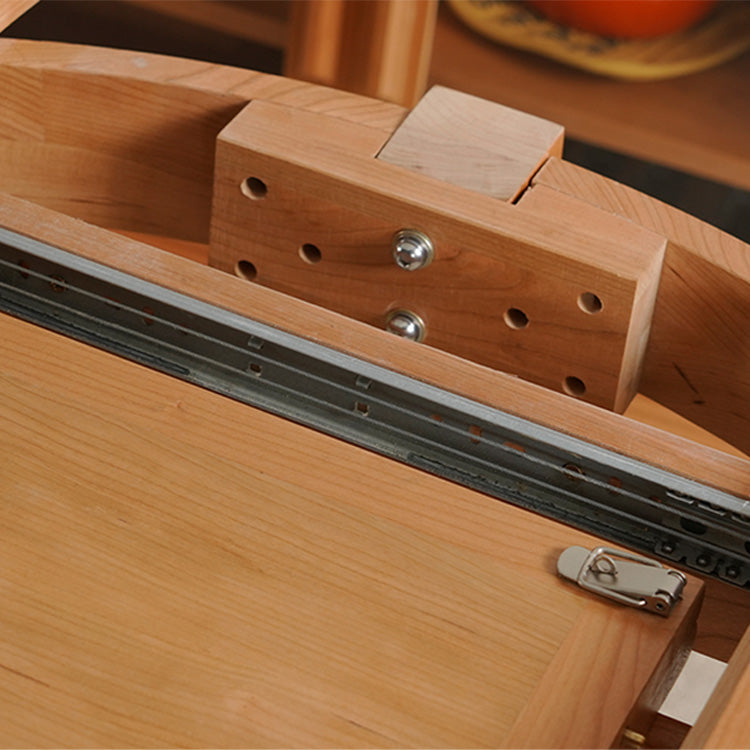 【高級デザイン】チェリー材 テーブル - 多層板&ステンレス製 fyx-843