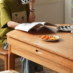 チェリー材?レッドオークの高級テーブル|おしゃれな木製ダイニングテーブル fyx-845