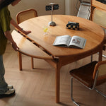 チェリー材?レッドオークの高級テーブル|おしゃれな木製ダイニングテーブル fyx-845