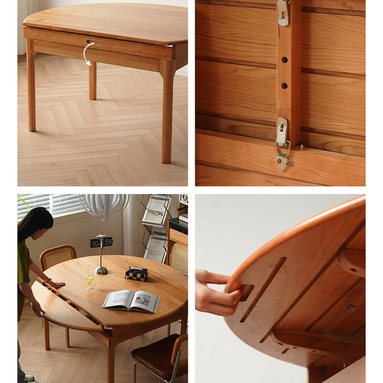 チェリー材?レッドオークの高級テーブル|おしゃれな木製ダイニングテーブル fyx-845