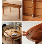 チェリー材?レッドオークの高級テーブル|おしゃれな木製ダイニングテーブル fyx-845