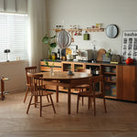 チェリー材?レッドオークの高級テーブル|おしゃれな木製ダイニングテーブル fyx-845