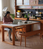 豪華セラミック天板&チェリー材テーブル | モダンなリビングを演出 fyx-846