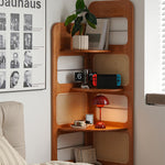 ラタン&チェリー材ステンレスラック - 高級感あふれる収納ソリューション fyx-852