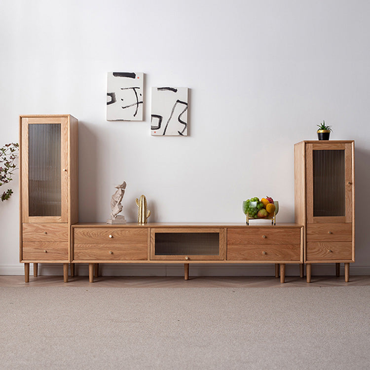 【高級素材】多目的テレビ台 | チェリー材&オーク&ガラス&銅&キリ仕様 fyx-855