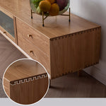 【高級素材】多目的テレビ台 | チェリー材&オーク&ガラス&銅&キリ仕様 fyx-855