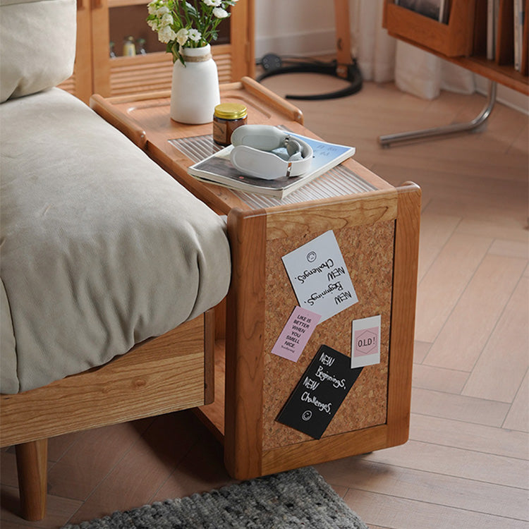 チェリー材&強化ガラス使用の高級センターテーブル|モダンでスタイリッシュなデザイン fyx-878