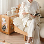 チェリー材&強化ガラス使用の高級センターテーブル|モダンでスタイリッシュなデザイン fyx-878