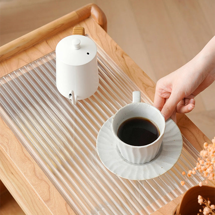 チェリー材&強化ガラス使用の高級センターテーブル|モダンでスタイリッシュなデザイン fyx-878