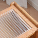 チェリー材&強化ガラス使用の高級センターテーブル|モダンでスタイリッシュなデザイン fyx-878