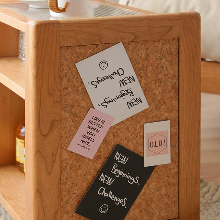 チェリー材&強化ガラス使用の高級センターテーブル|モダンでスタイリッシュなデザイン fyx-878