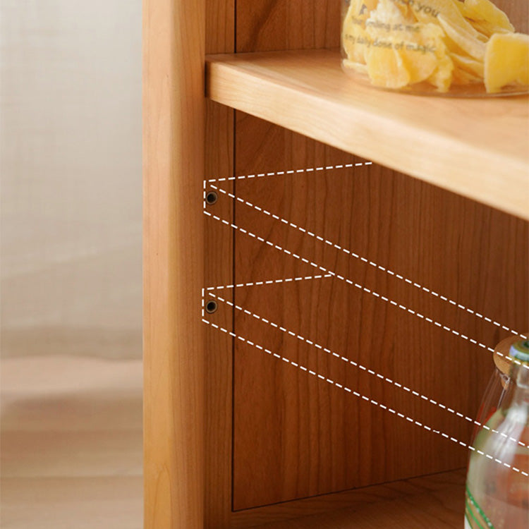 チェリー材&強化ガラス使用の高級センターテーブル|モダンでスタイリッシュなデザイン fyx-878