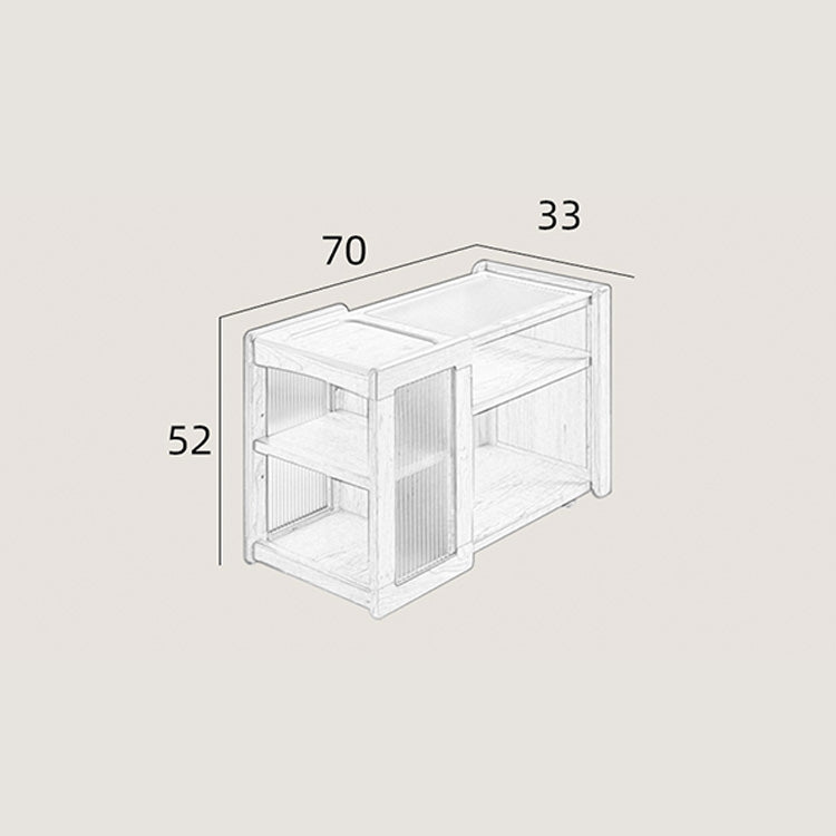 チェリー材&強化ガラス使用の高級センターテーブル|モダンでスタイリッシュなデザイン fyx-878