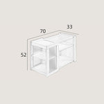 チェリー材&強化ガラス使用の高級センターテーブル|モダンでスタイリッシュなデザイン fyx-878