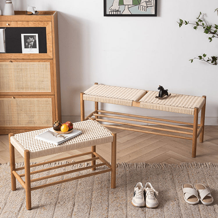 おしゃれなオークスツールクラフト紙仕上げのインテリアチェア fyx-887