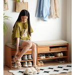 チェリー材&コーデュロイ キャビネット|高級感あふれる収納家具 fyx-899