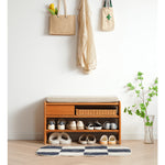 チェリー材&コーデュロイ キャビネット|高級感あふれる収納家具 fyx-899