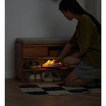 チェリー材&コーデュロイ キャビネット|高級感あふれる収納家具 fyx-899