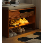 チェリー材&コーデュロイ キャビネット|高級感あふれる収納家具 fyx-899