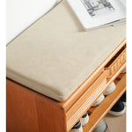 チェリー材&コーデュロイ キャビネット|高級感あふれる収納家具 fyx-899