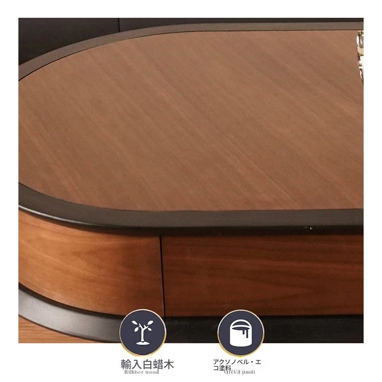 アッシュ材使用のエレガントなセンターテーブル|リビングに最適な洗練されたデザイン fzgf-3102