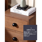 アッシュ材のシンプルなナイトテーブル|収納力抜群の引き出し付きデザイン fzgf-3103
