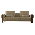 ウォールナット本革ソファー | モダンデザイン | 快適でスタイリッシュなリビングの必需品 fzgf-3106