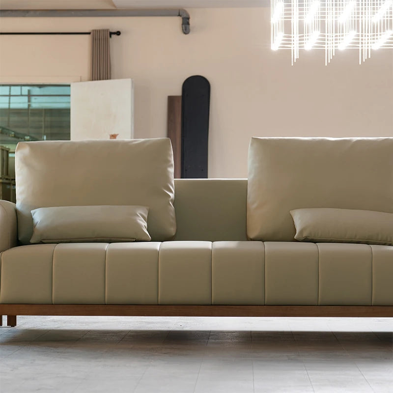 ウォールナット本革ソファー | モダンデザイン | 快適でスタイリッシュなリビングの必需品 fzgf-3106