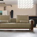 ウォールナット本革ソファー | モダンデザイン | 快適でスタイリッシュなリビングの必需品 fzgf-3106