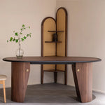 アッシュ材オーバルテーブル – モダンデザインの食卓、リビングルームに最適なスタイリッシュ家具 fzgf-3107
