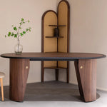 アッシュ材オーバルテーブル – モダンデザインの食卓、リビングルームに最適なスタイリッシュ家具 fzgf-3107